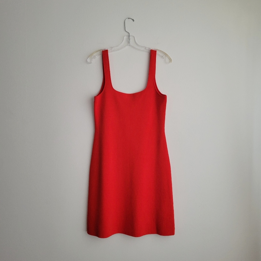 NWT J.Crew Red Square Neck Mini Sleeveless Sweater Dress